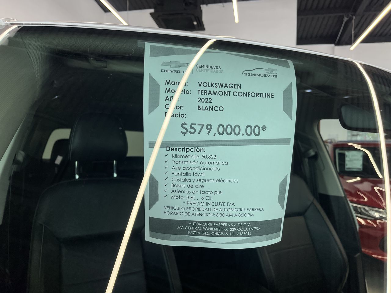 2022 Volkswagen Teramont 3.6 V6 Comfortline 5p At