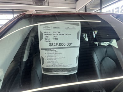 2025 Toyota Highlander 2.5 Limited Hev At