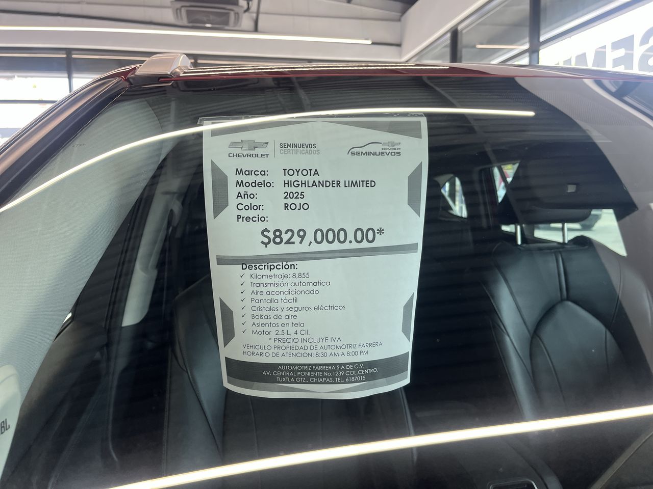 2025 Toyota Highlander 2.5 Limited Hev At
