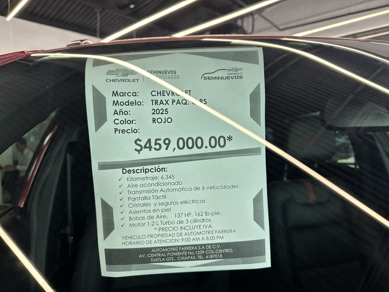 2025 Chevrolet Trax 1.2 Rs At