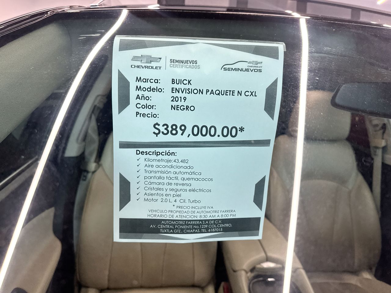 2019 Buick Envision 2.0 CXL Piel At