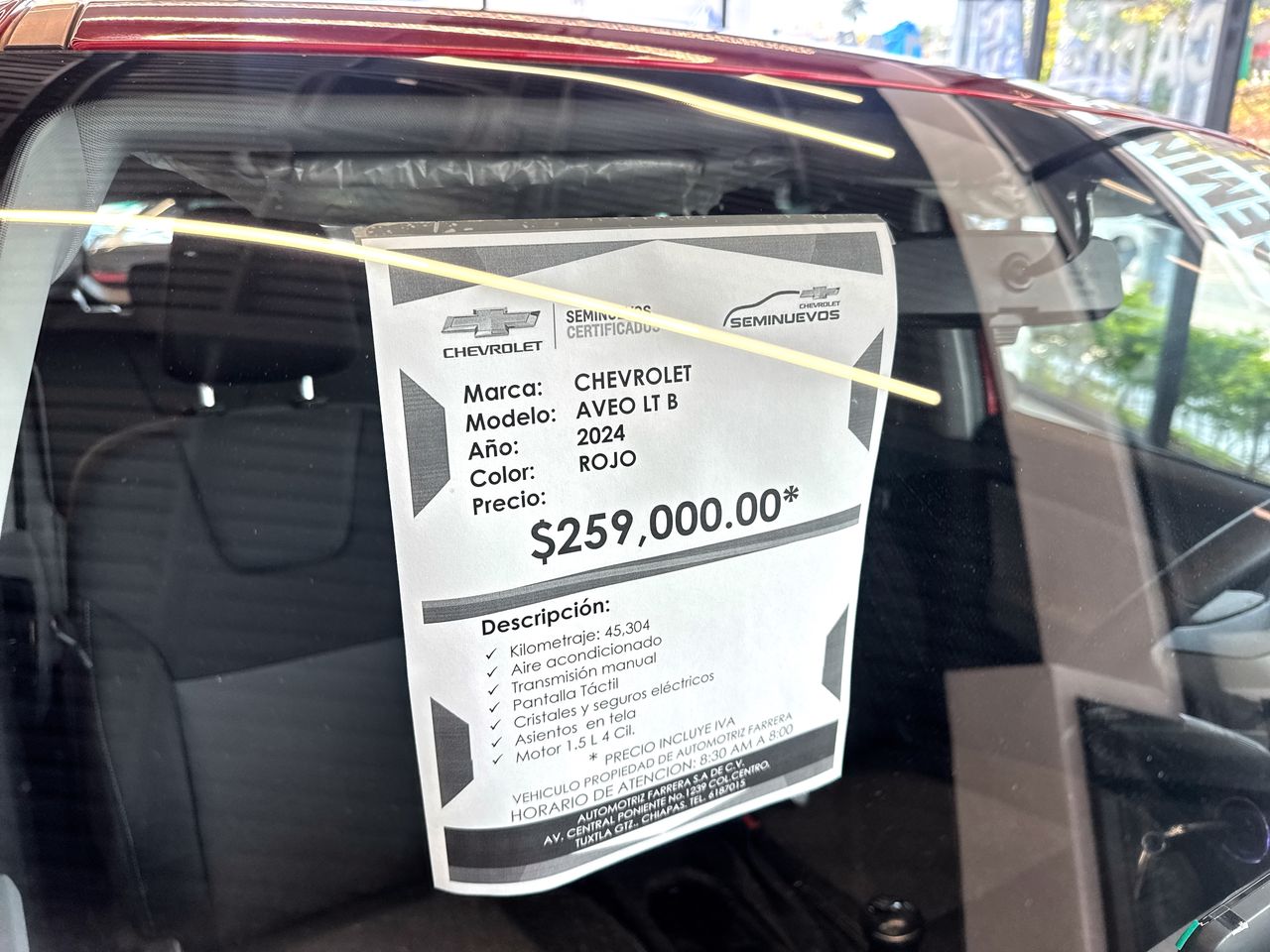 2024 Chevrolet Aveo 1.5 Lt HB Mt