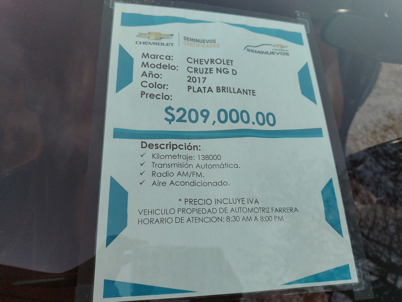 2017 Chevrolet Cruze 1.4 Premier At