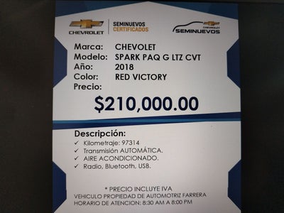 2018 Chevrolet Spark 1.4 LTZ At