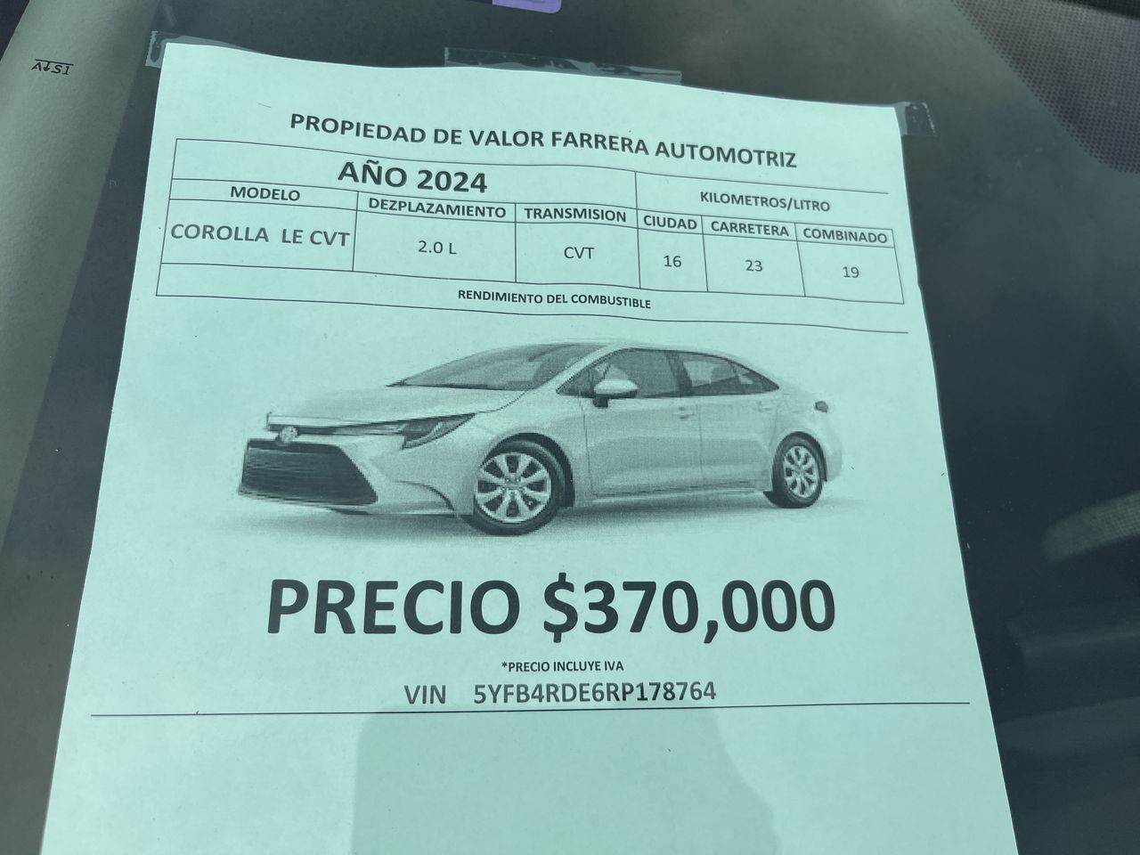 2024 Toyota Corolla 2.0 Le At